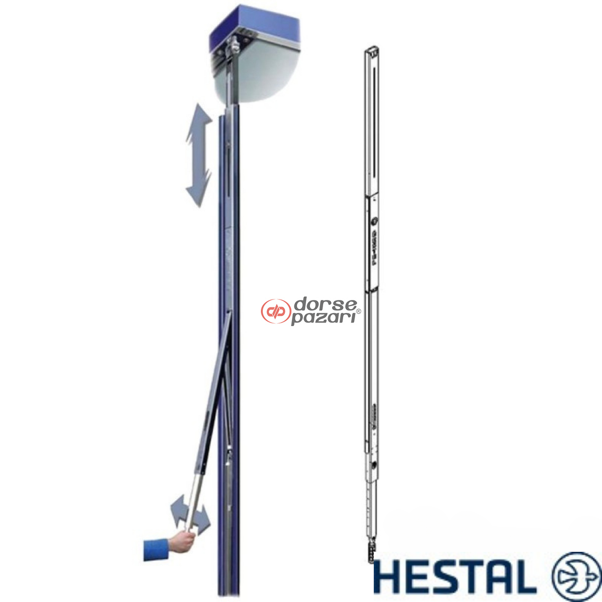 HESTAL LiftMaster 770N Mekanik Çatı Kaldırma Komple Sistemi 400 mm 6.810.168.00