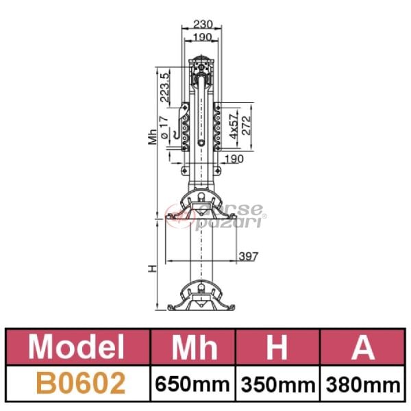 DORSE PARK AYAK 650 LİK JOST Modül Serisi B0602