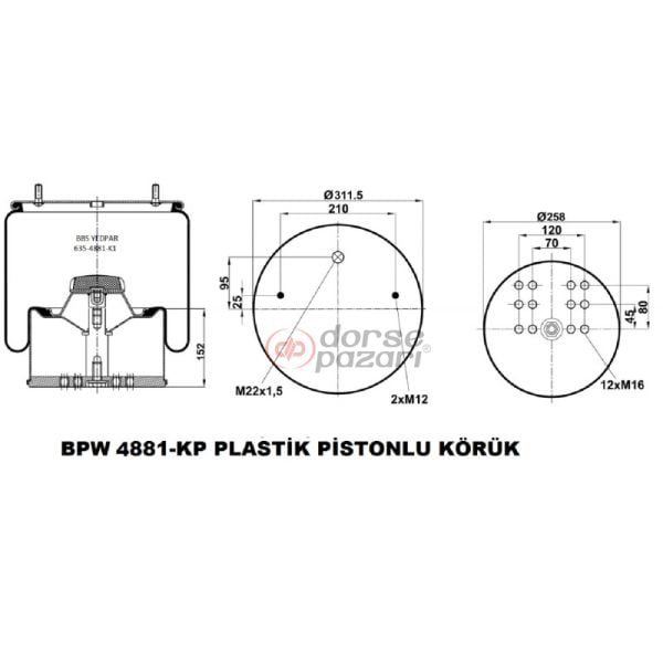 4881 BPW SÜSPANSİYON DORSE KÖRÜK BPW 05.429.43.41.0