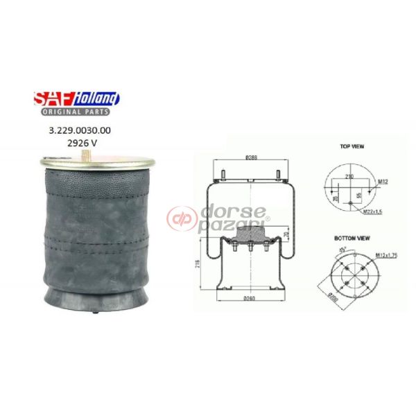2926 SAF DİNGİL SÜSPANSİYON KÖRÜK 2926V SAF 03229003000