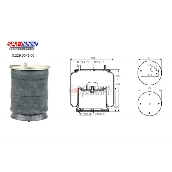 2924 SAF DİNGİL SÜSPANSİYON KÖRÜK 03229004100