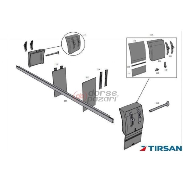 TIRSAN ÇAMURLUK MİDİLLİ 500 MM DOMAR SOL CA 00387