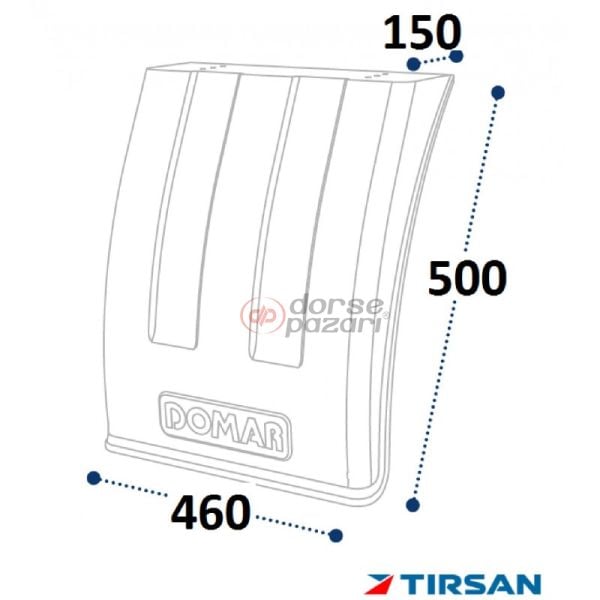 TIRSAN ÇAMURLUK MİDİLLİ 500 MM DOMAR SOL CA 00387