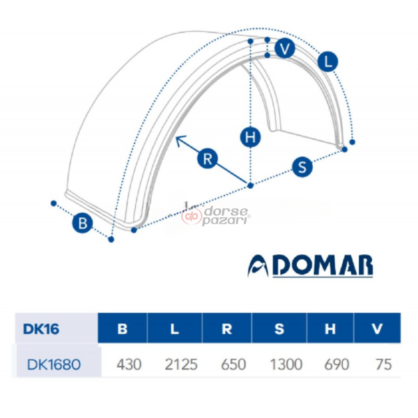 TIRSAN DOMAR DORSE ÇAMURLUK YARIM DK1680 CA 00095