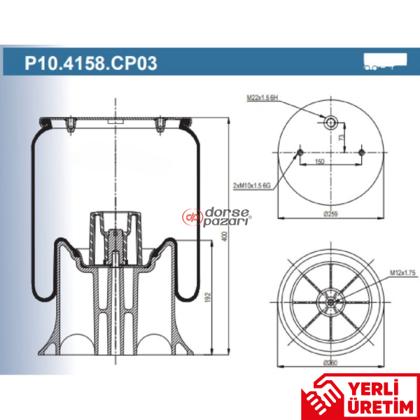 4158 SCHIMTZ TİPİ SÜSPANSİYON DORSE KOMPLE KÖRÜK