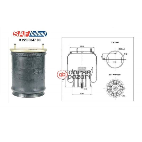 2927 SAF DİNGİL SÜSPANSİYON KÖRÜK 03229004700