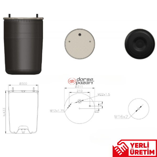 4881 BPW TİPİ SÜSPANSİYON DORSE KÖRÜK LASTİK E10.4881.S
