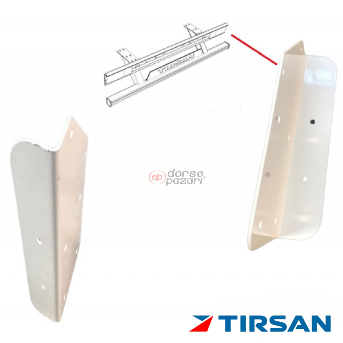 TIRSAN BOYNUZ LAMBA BAĞLANTI BRAKETİ SAĞ SOL