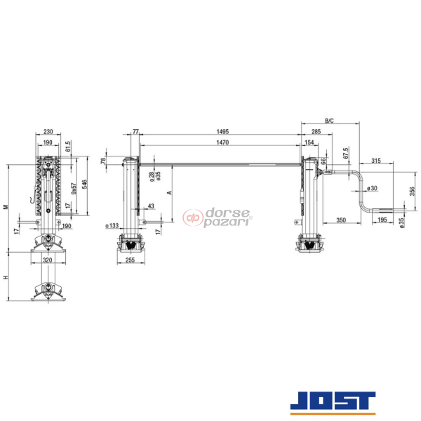 JOST OPTİMA 850 S DORSE PARK AYAĞI